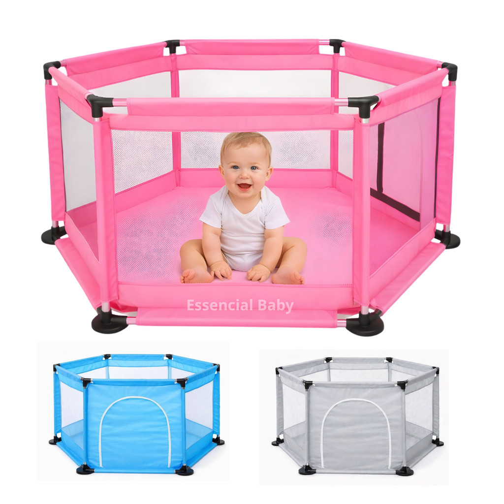 Cercadinho Infantil Hexagonal Desmontável Para Be