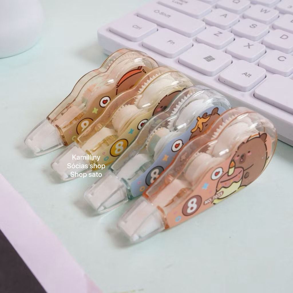 Kit 4 Corretivo Inova Fita Corretiva Capivara Corr