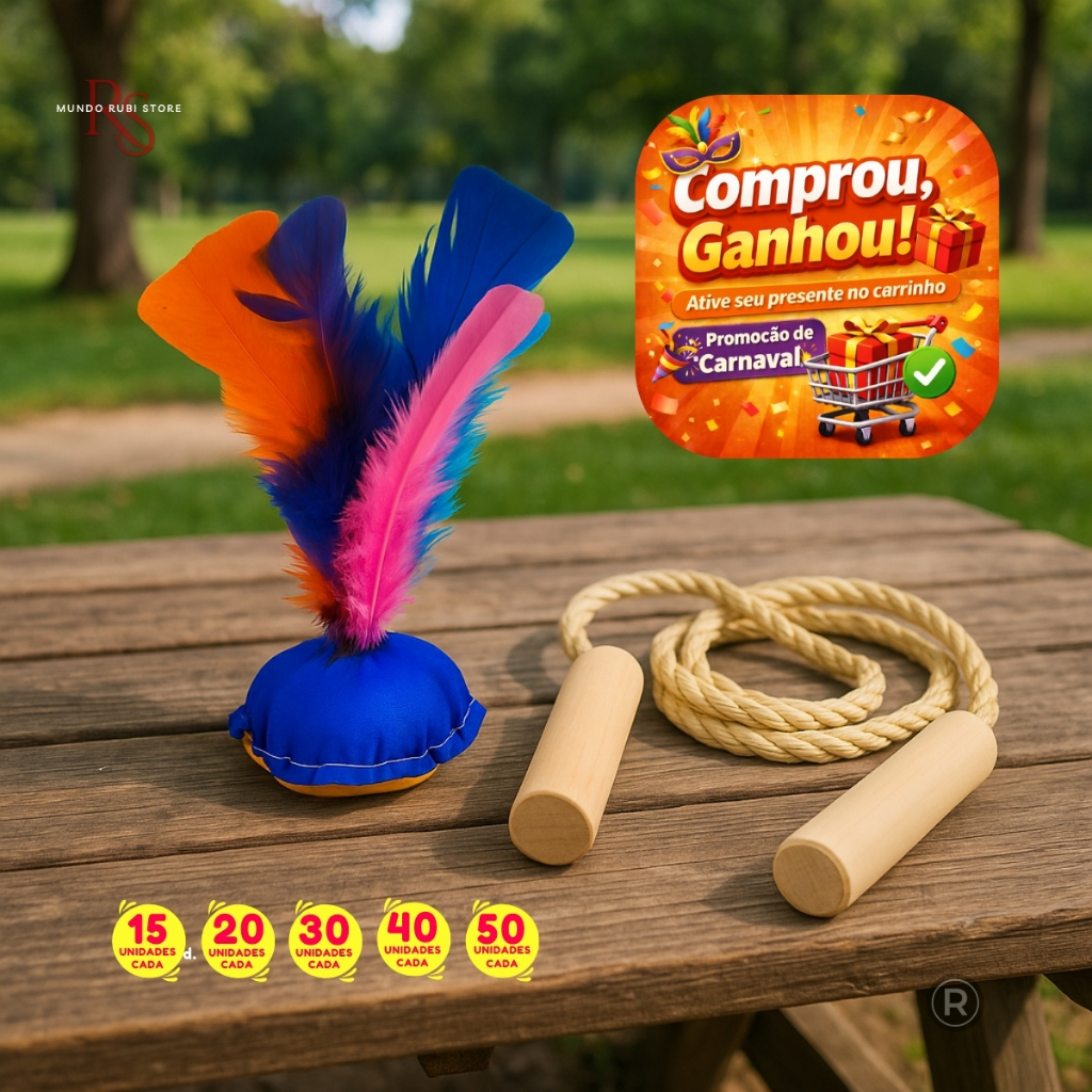 Kit Peteca e Pula Corda Natal Prendas Aniversário