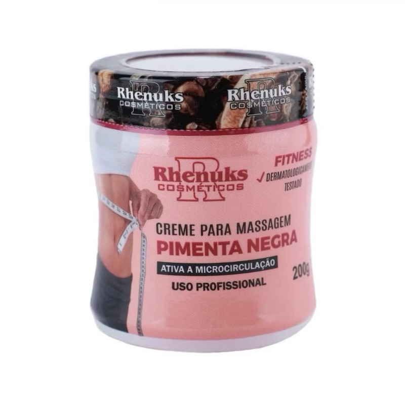 Creme Redutor de Medidas Pimenta Negra Rhenuks 200