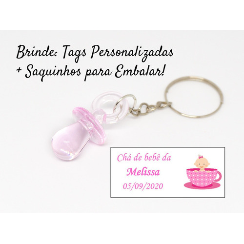 80 Lembrancinhas Chá De Bebê Chá Fralda Nascime