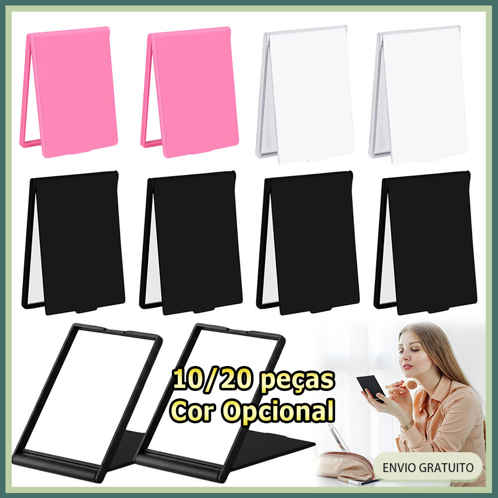 10/20x Espelho de maquilhagem quadrado portátil m