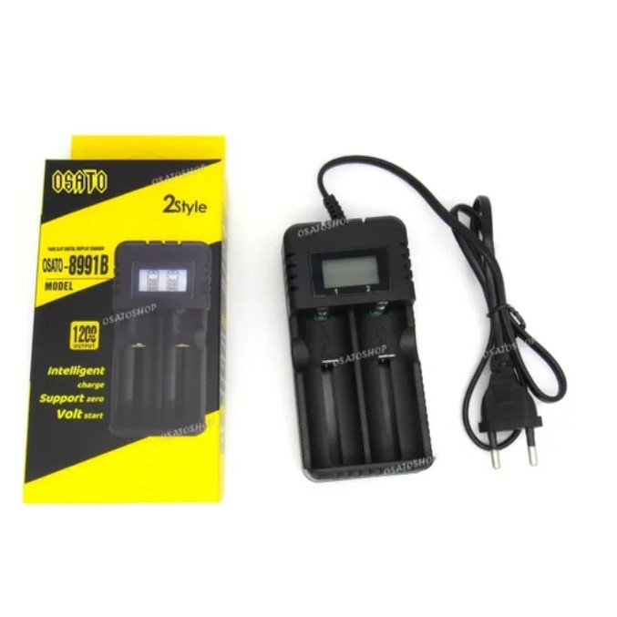 Carregador Duplo Lcd Bateria 18650 16340 14500 266