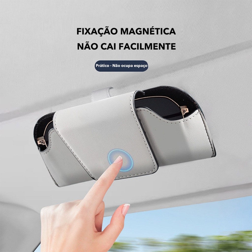Estojo Para Óculos De Sol Auto Sun Visor Porta Bi
