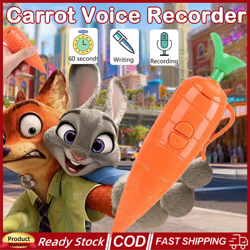 Caneta Gravadora De Voz De Cenoura Multifuncional 