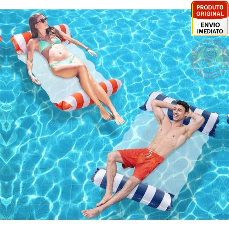 Rede Bóia Flutuante Piscina Cama Inflável Colch
