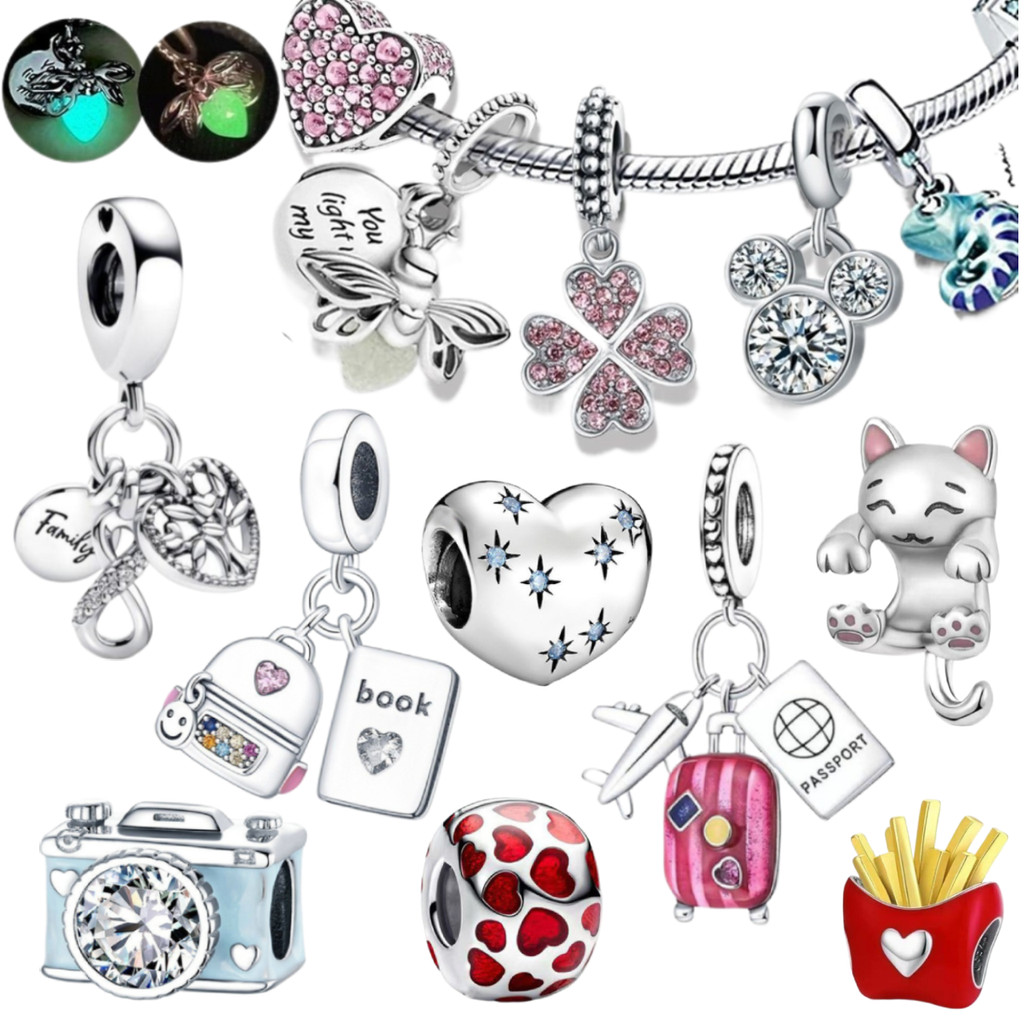 Pulseira Prata 925 com Berloque Encanto Inicial Ch