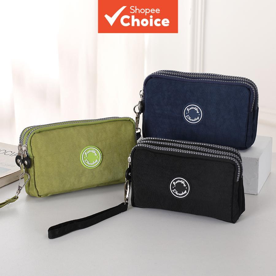 Carteira De Mão Com Zíper De Três Camadas , Sus