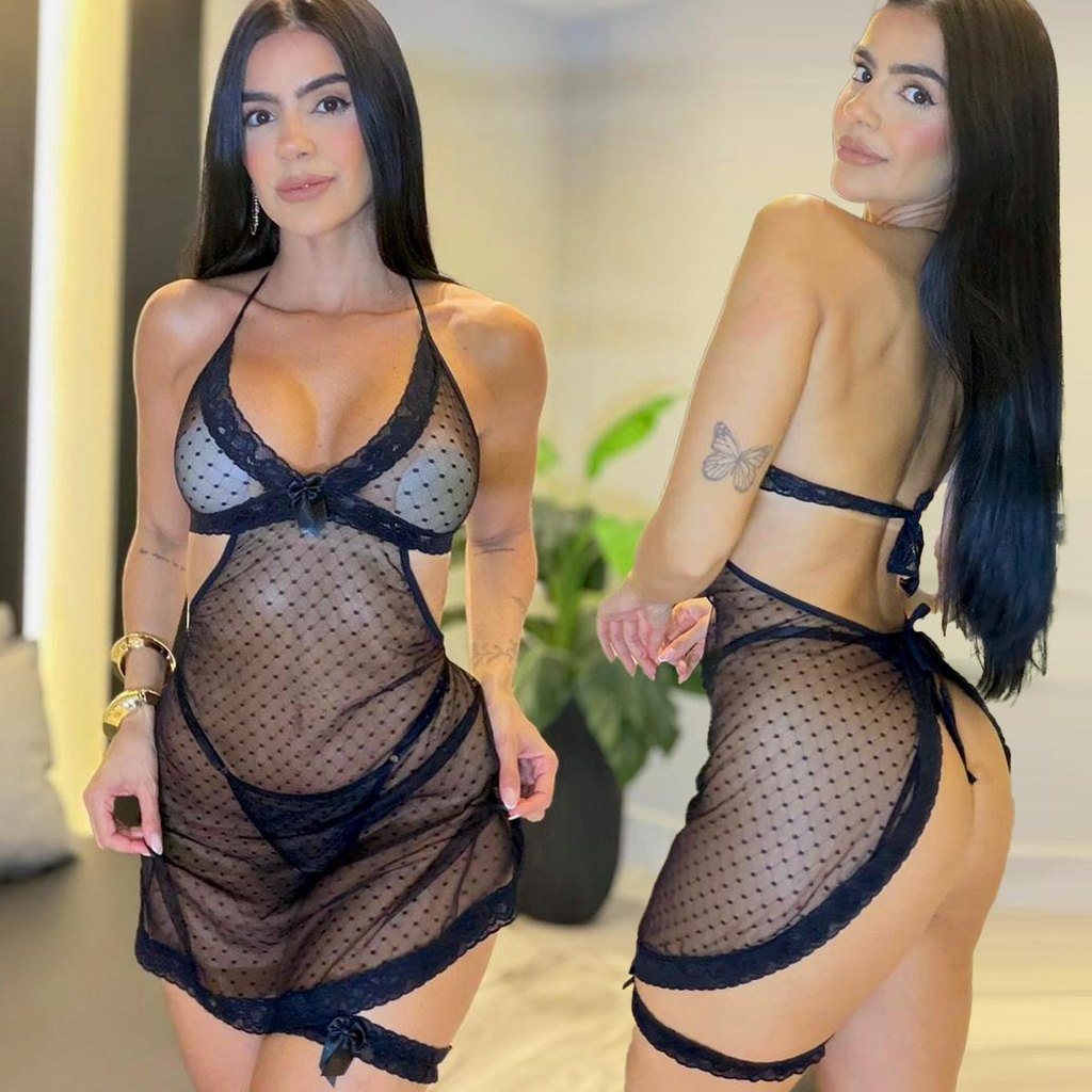 Camisola Sensual Com Persexy Calcinha Fio Dental T