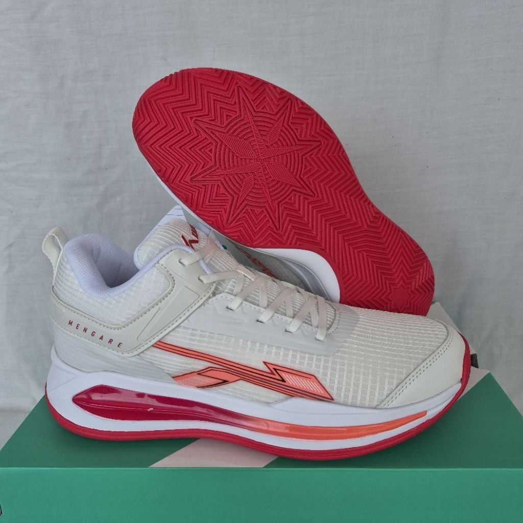 KARGE MENGARE Tênis De Vôlei Branco Vermelho/Da 