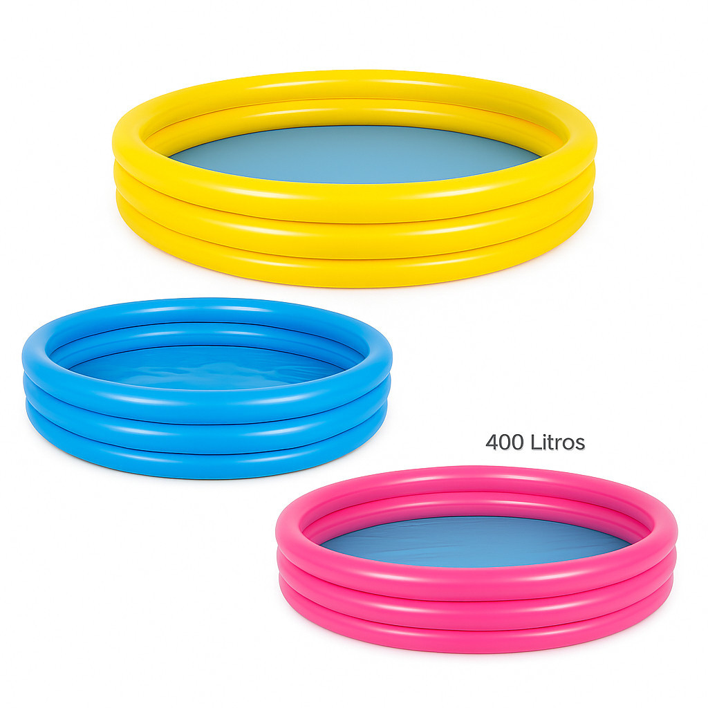Piscina Inflável Infantil 118/400 Litros 3 Anéis
