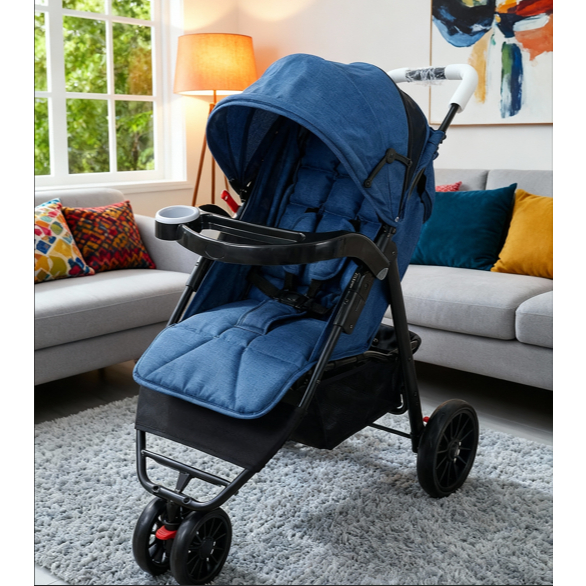 Carrinho de Bebê Passeio Com Porta Copos Assento 