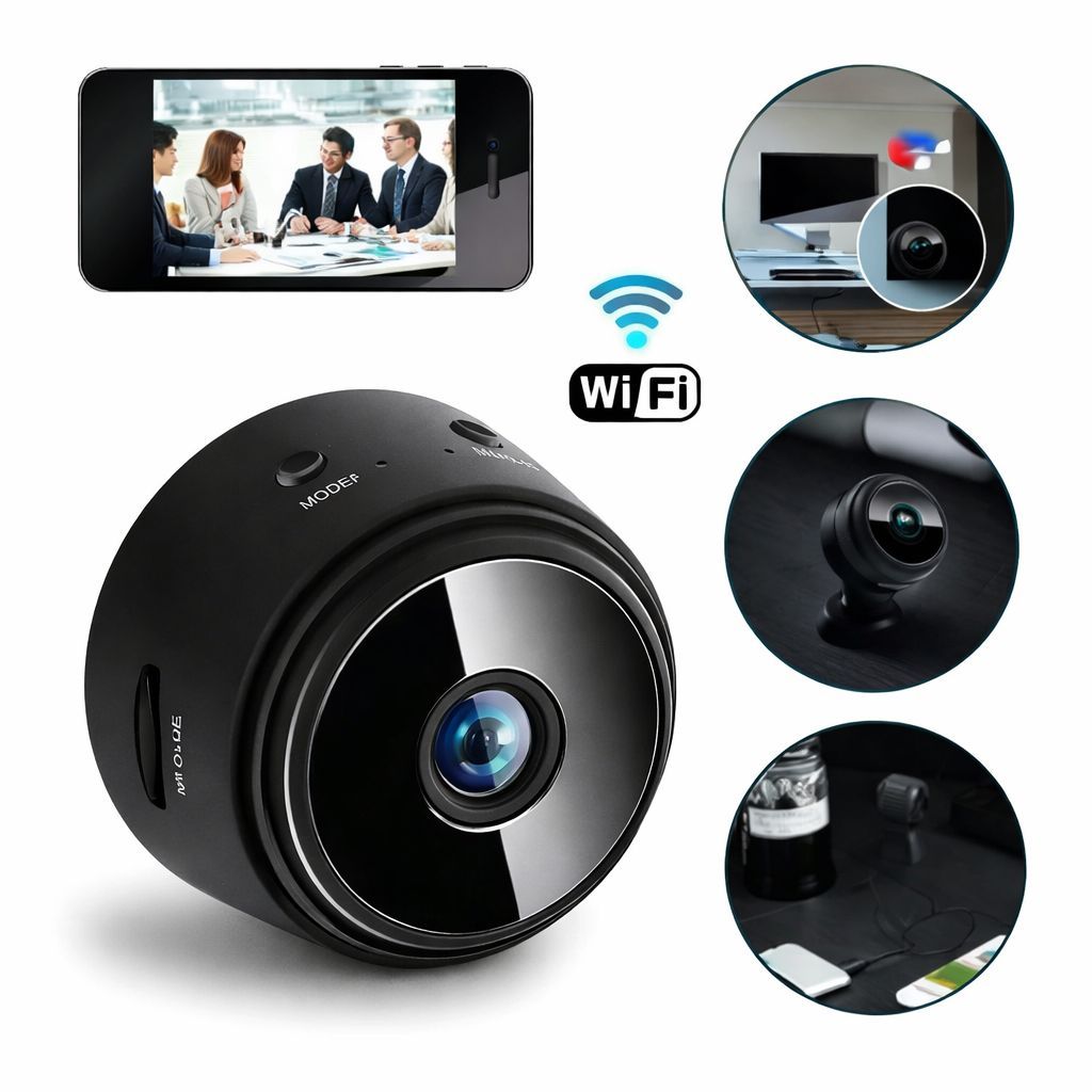 Mini Camera A9 HD com visão noturna e audio Wifi 