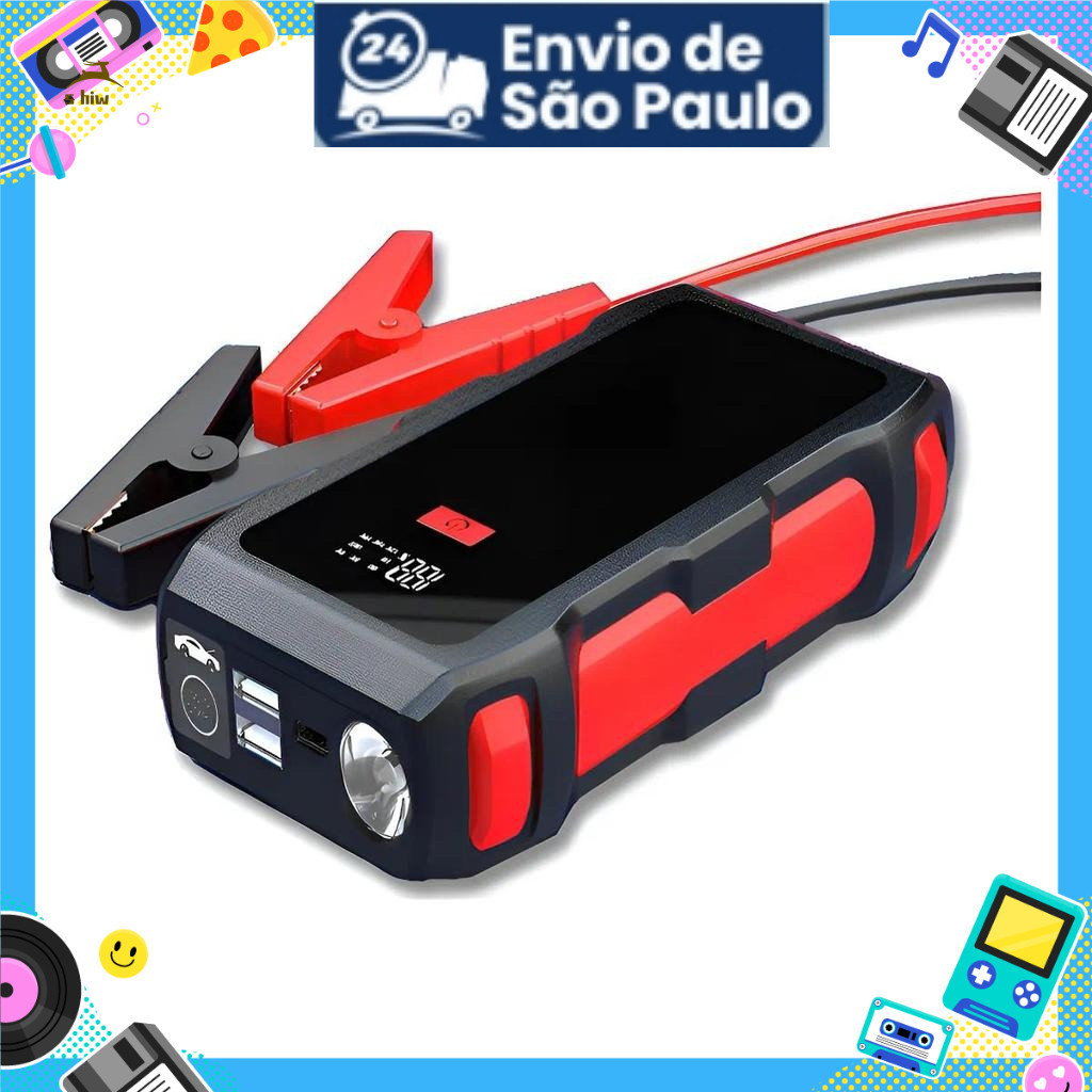 Auxiliador Partida PowerBank Bateria Portátil Mul