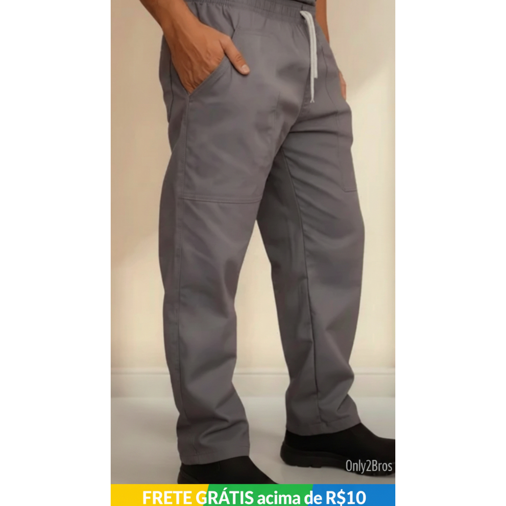 Calça de Brim Pesado Super Resistente Firme Justa
