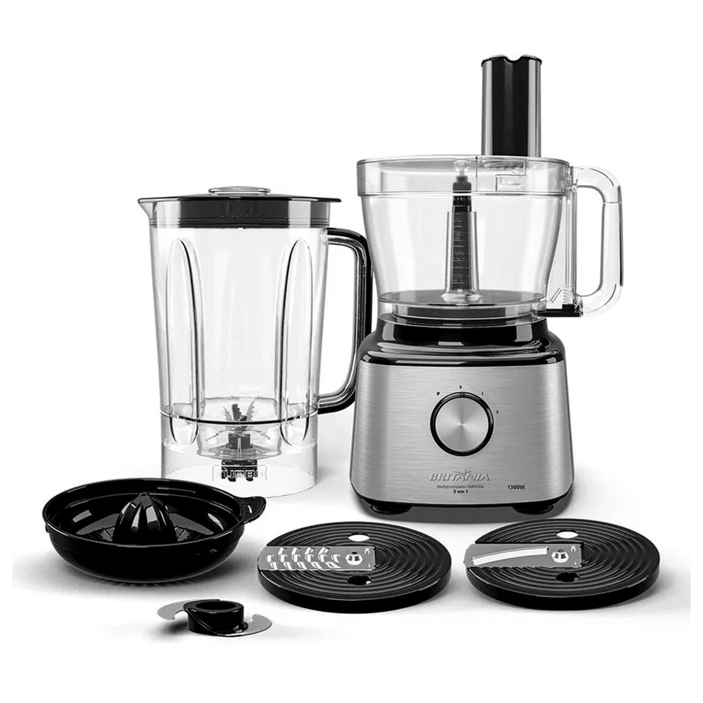 Multiprocessador Britania 5 em 1 Aço Inox 2 Veloc