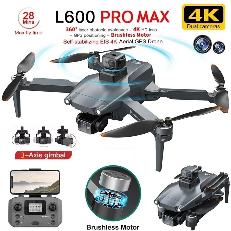 Novo Drone L600 PRO MAX/GPS 5KM 4K Profissional HD