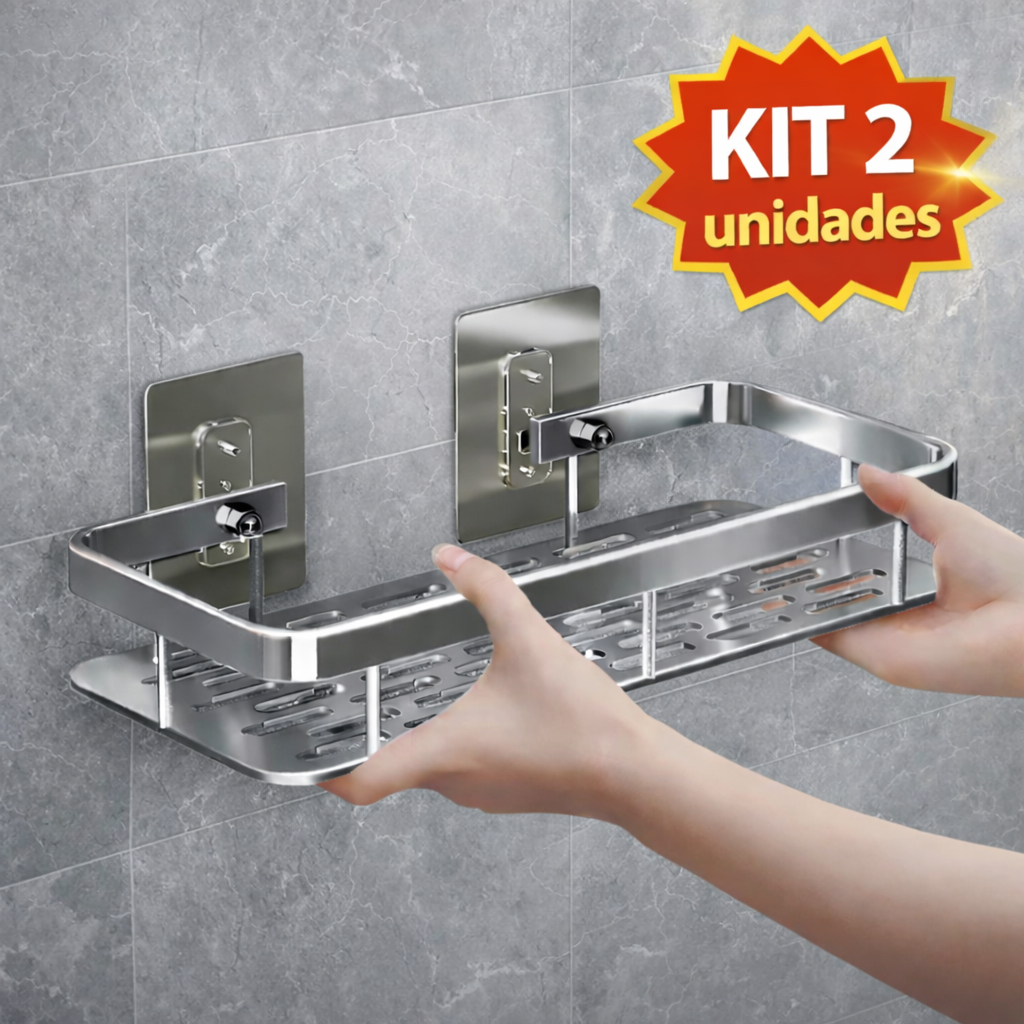 Suporte de Shampoo Brielli Home Sem Furo Organizad