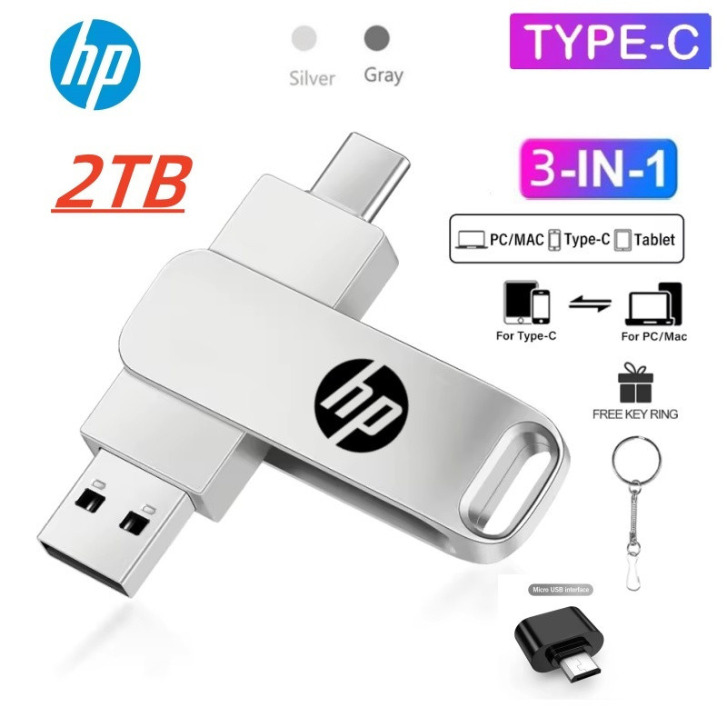 item Pen Drive USB Tipo C 3 Em 1 2 Tb 1 Memory Sti