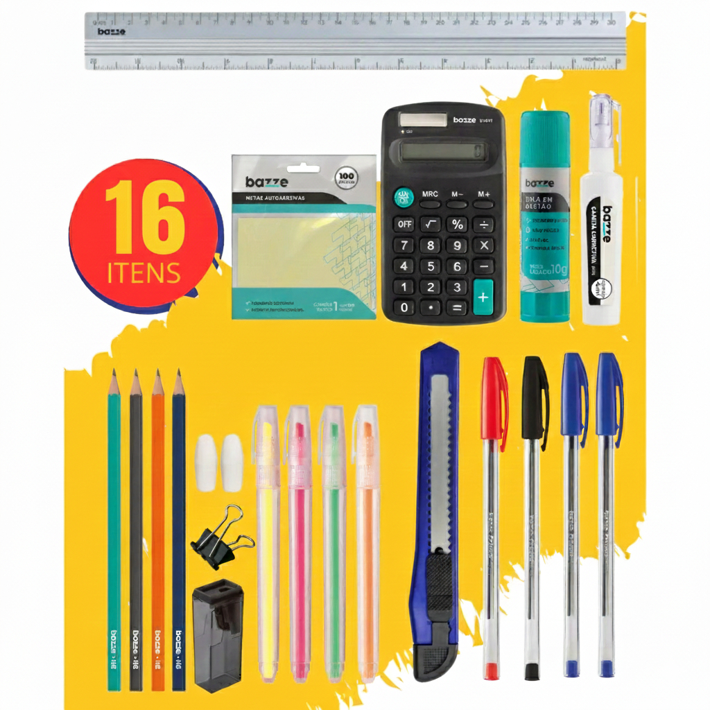 Kit Material Escolar Volta às Aulas Completo Infa