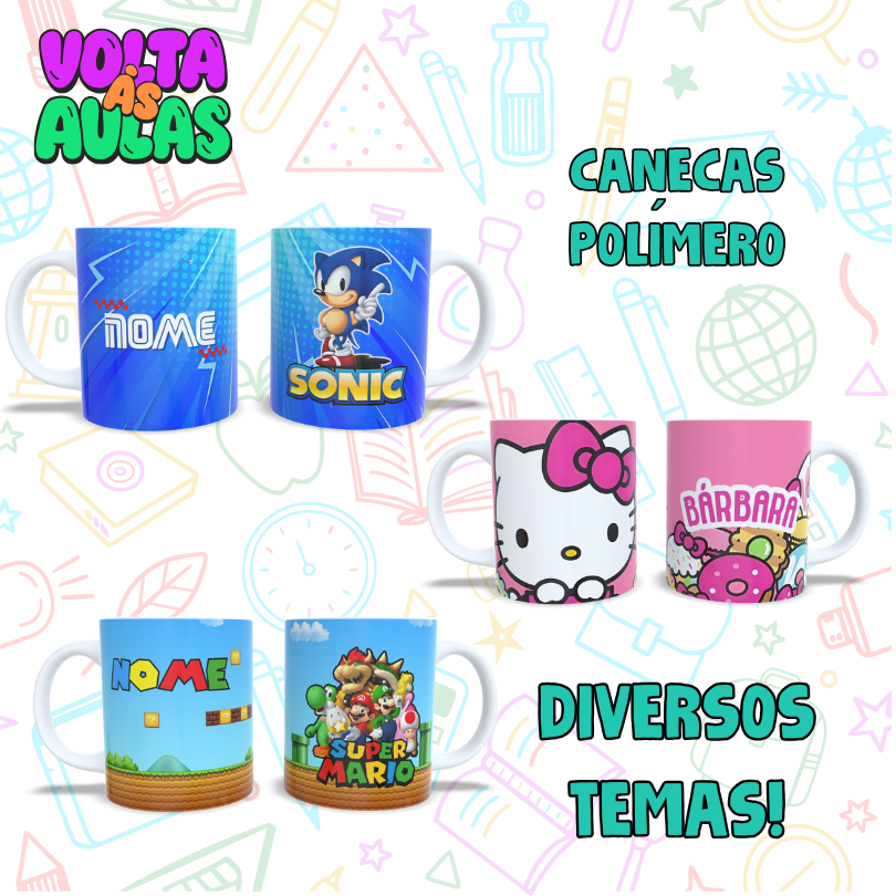 Caneca Polímero Plástico Escolar Infantil Person