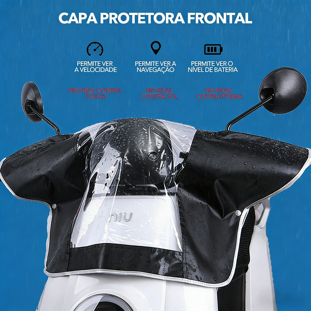 Capa De Chuva E Vento Para Motocicleta Que Mantém