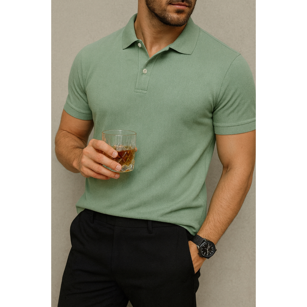 Camisa Polo Piquet Masculina Algodão Premium Casu