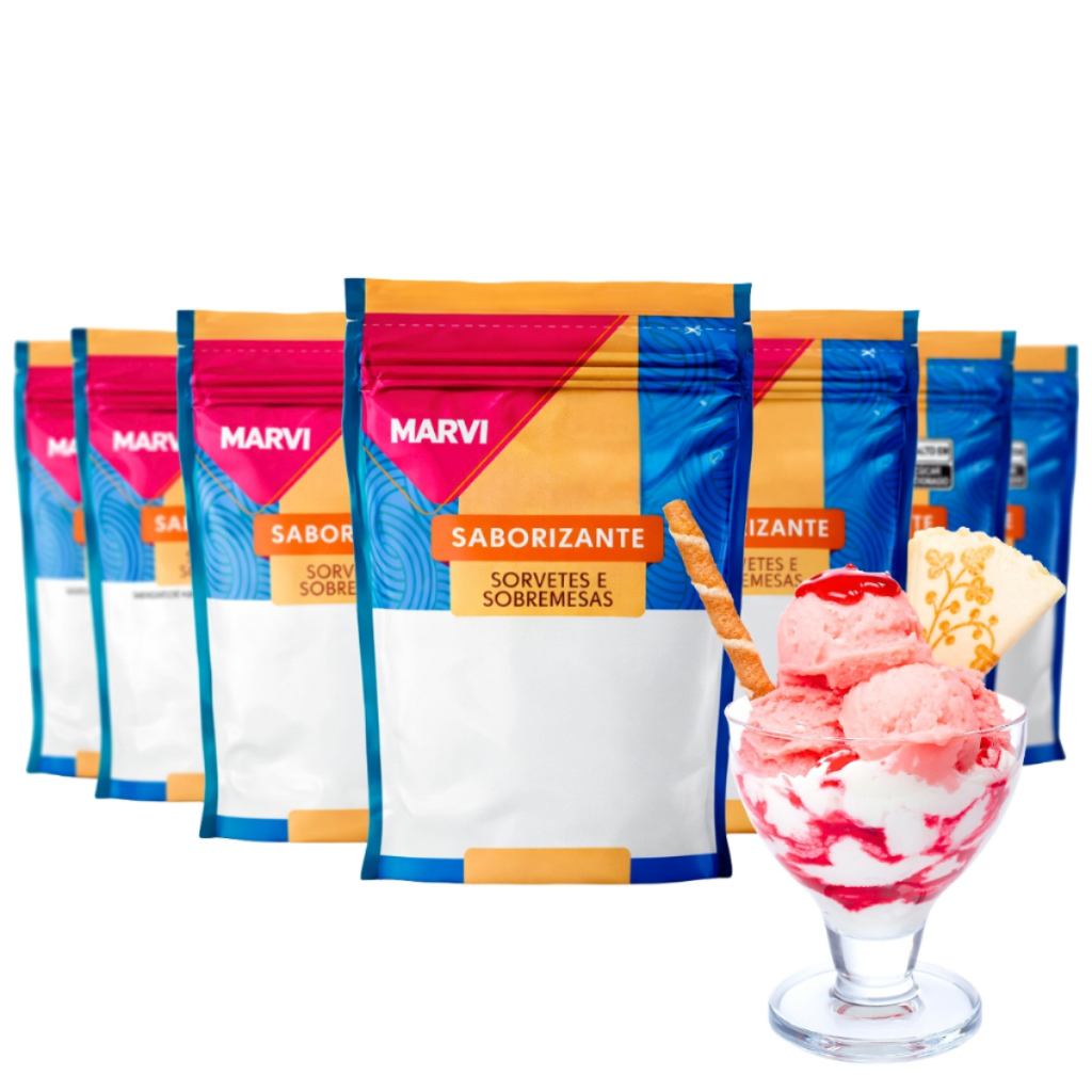 Base Pó De Sorvete 100g Marvi Saborizante Uso Pro