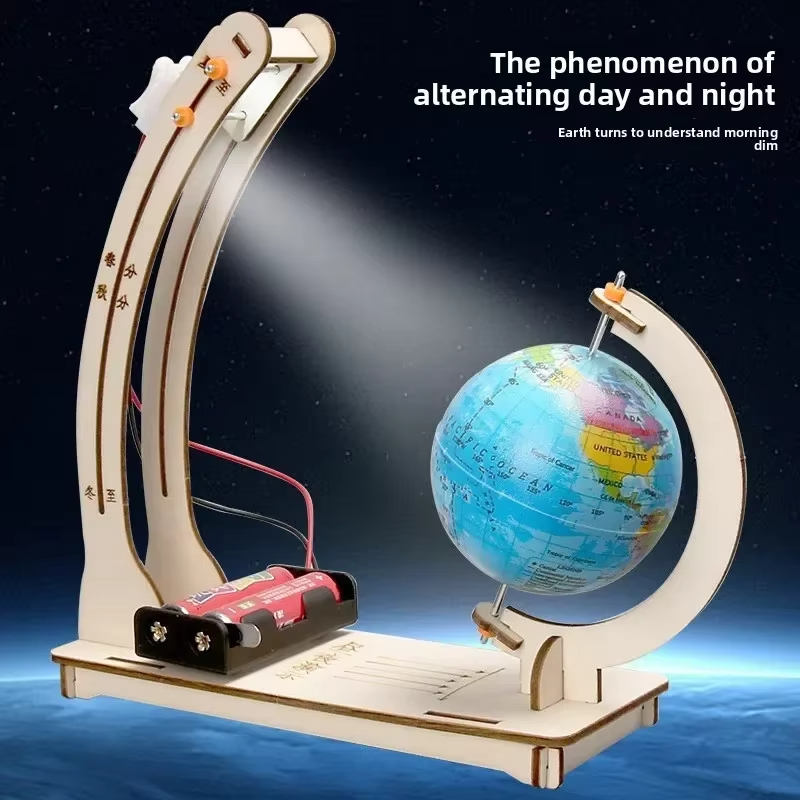 Modelo de globo terrestre feito à mão alternânc