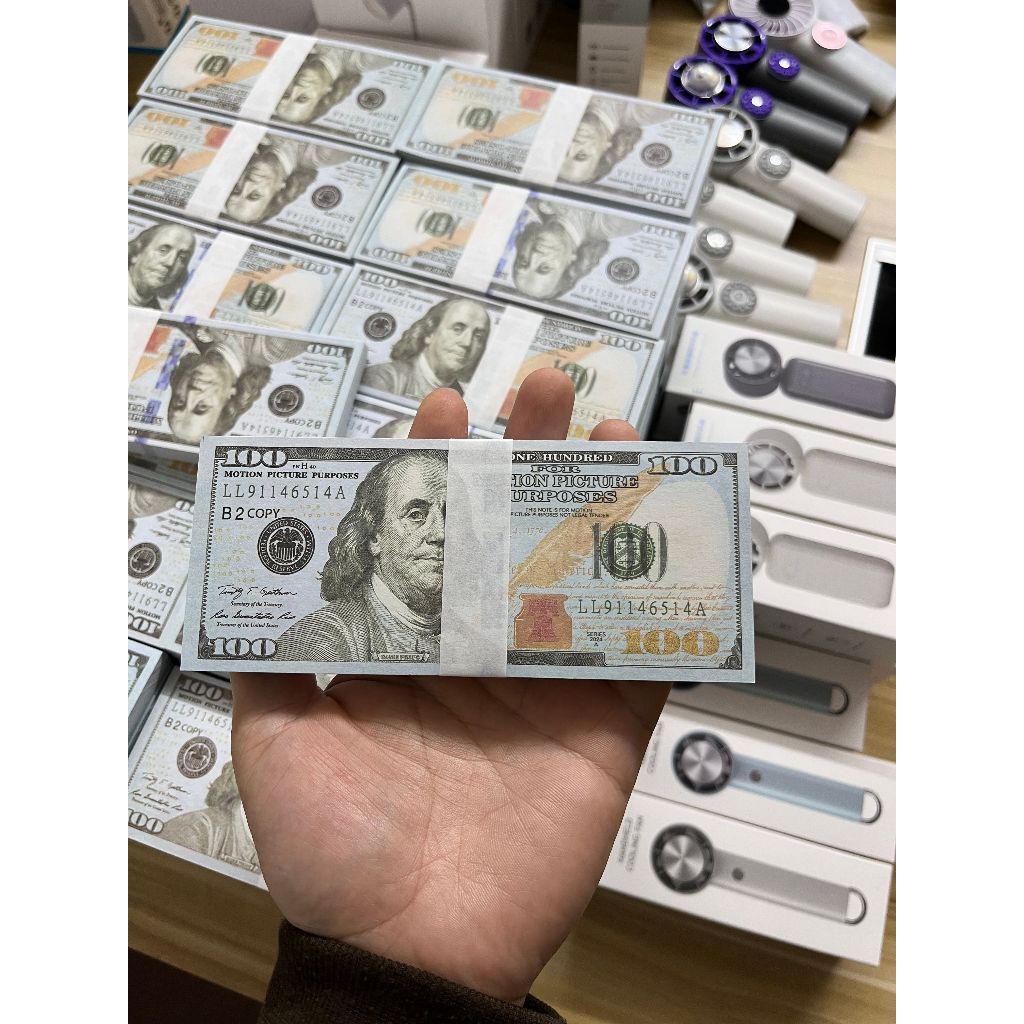 100 Peças De Dinheiro Realista Com Impressão Com