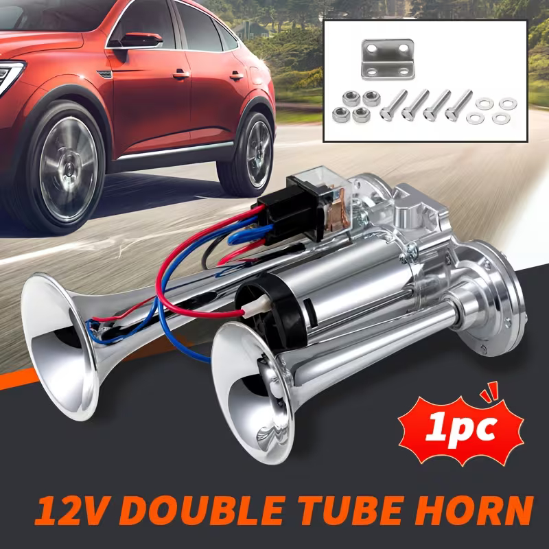 Buzina De Trem 2 cornetas 12v para carro moto van
