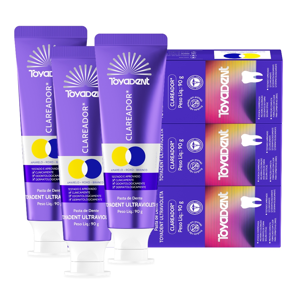 Pasta de dente roxa TOYADENT, à prova de fluoreto