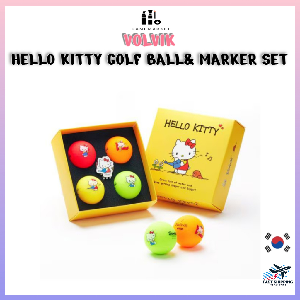 [Bola De Golfe Volvik VIVID Hello Kitty (4 Unidade