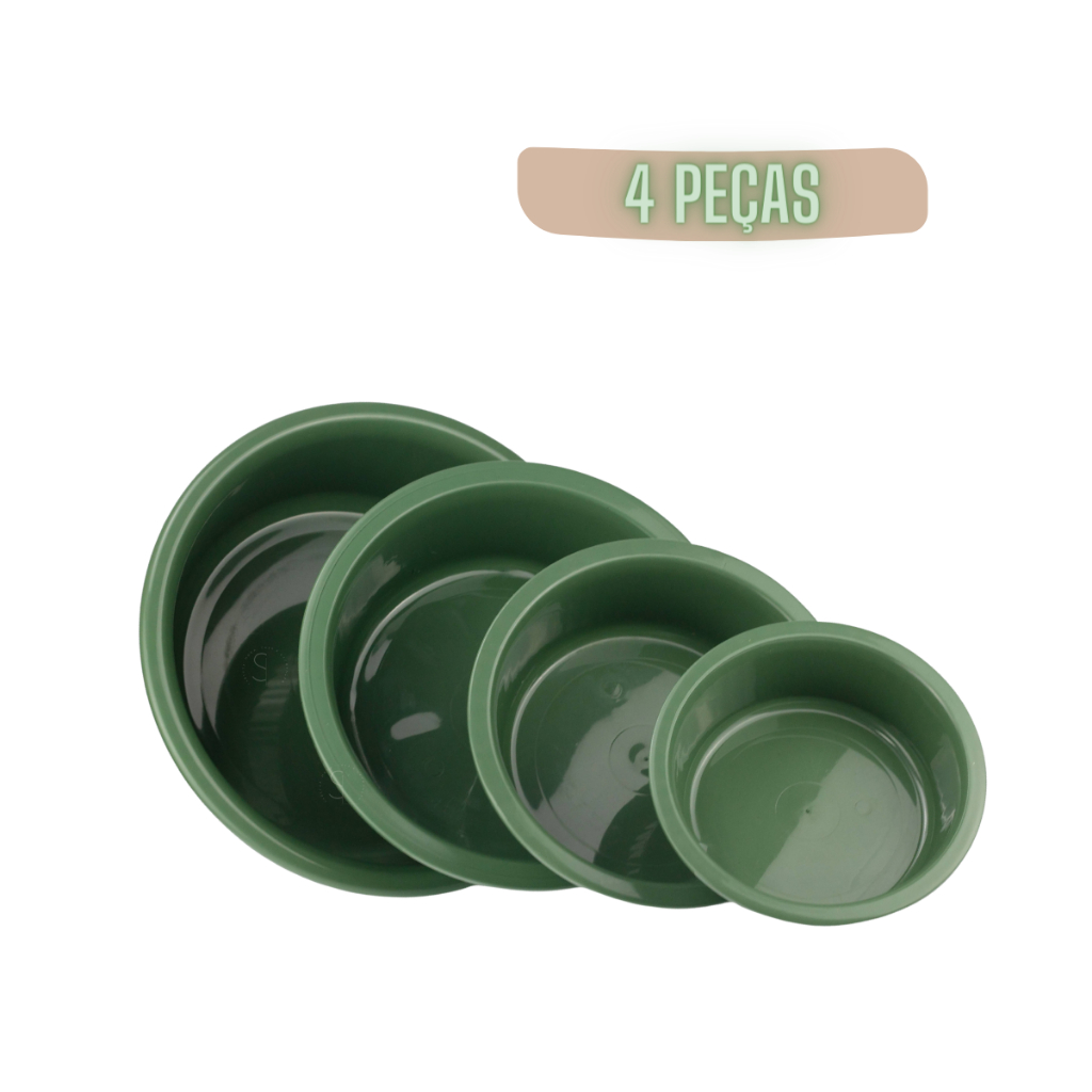 Jogo 4 Bacias Redonda Colorida Grande Media Plasti