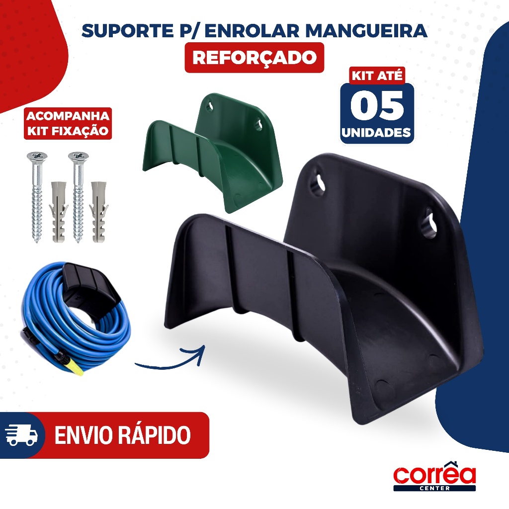 Suporte para Mangueira PVC com Parafusos  Organiza