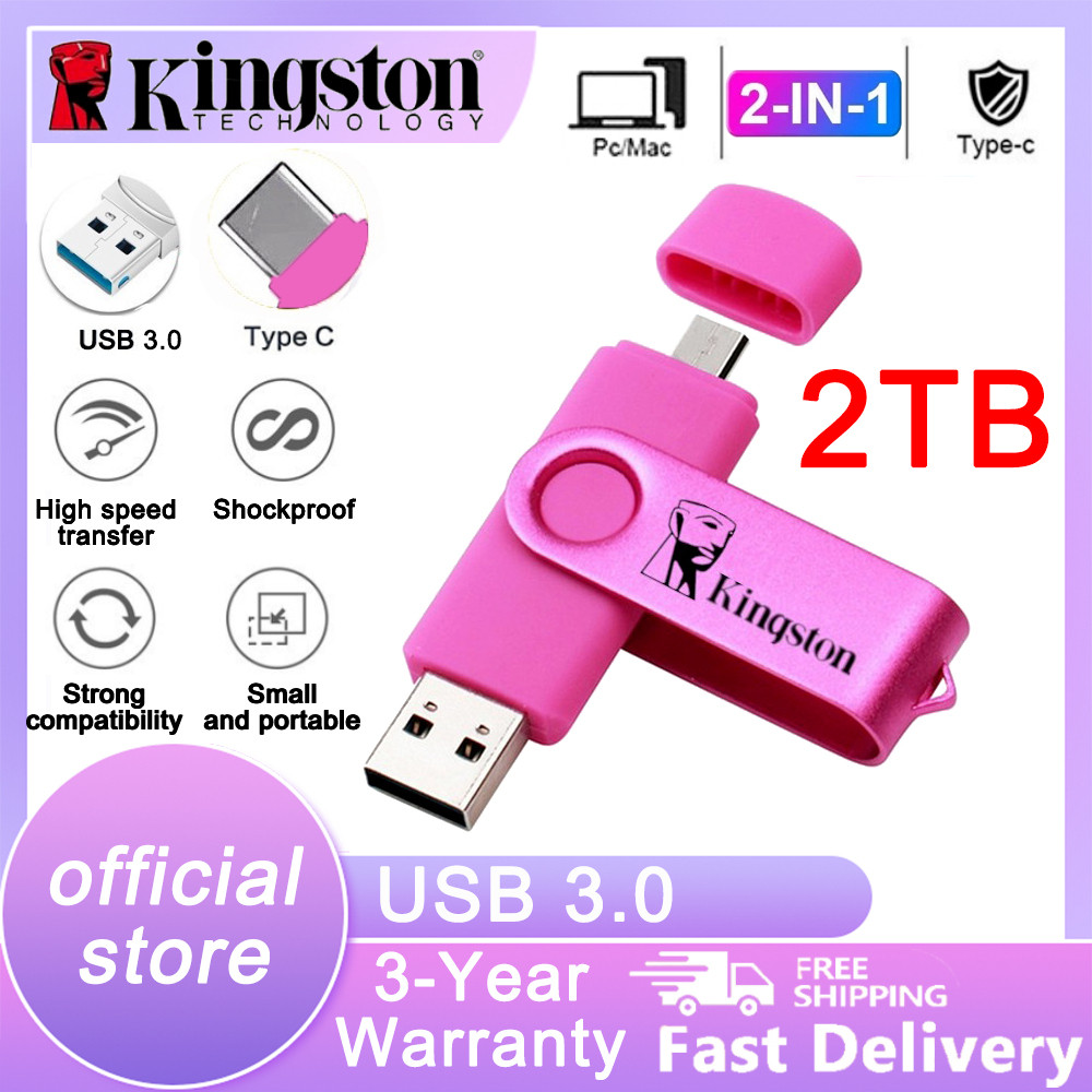 Unidade Flash Kingston De 2TB 3 Em 1 OTG USB Tipo 