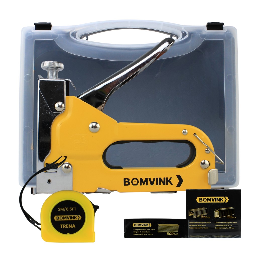 Grampeador Tapeceiro Profissional 1100 Grampos Mad