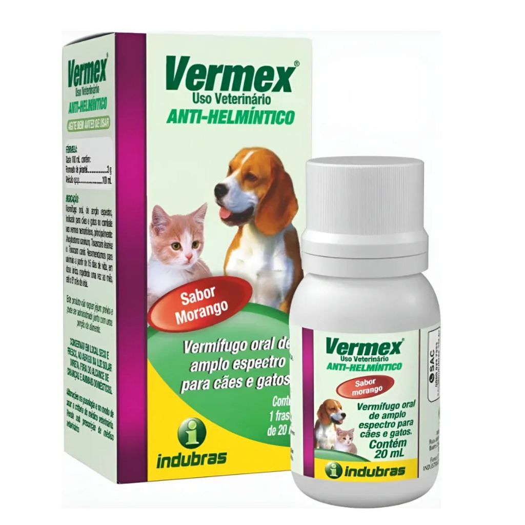 Vermex 20 ml – Vermífugo Para Cães e Gatos