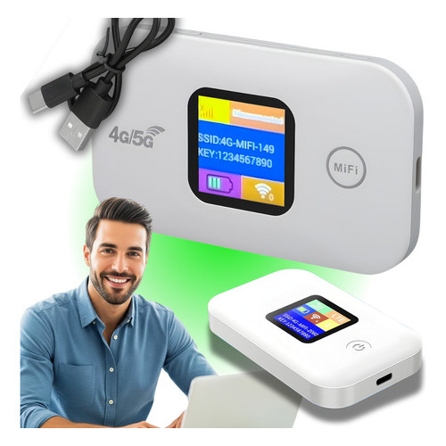 Mini Modem 4g Portátil Com Wi-fi  Velocidade Até