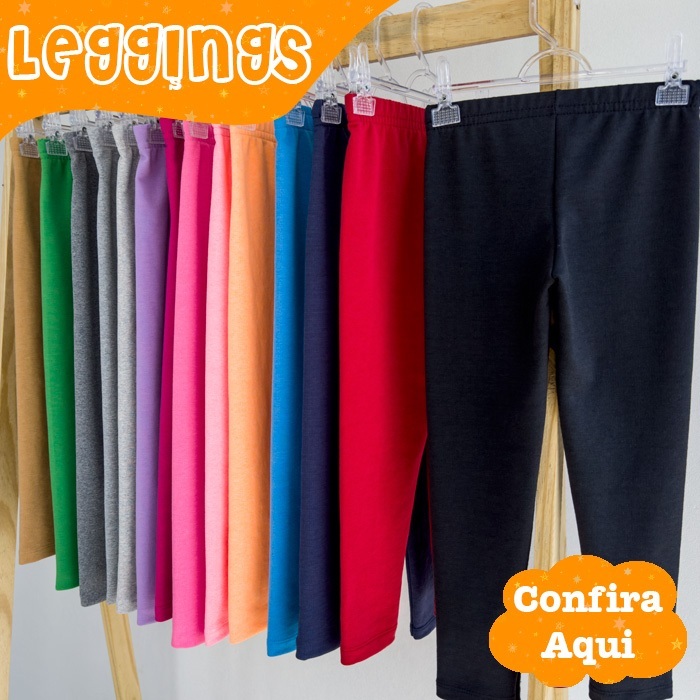 kit 3 Leggings MENINO Infantil de Cotton Sortido