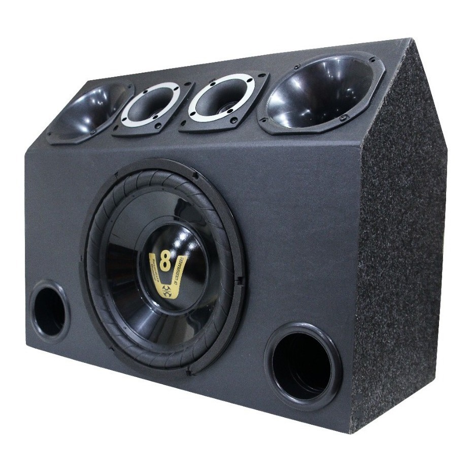 Caixa Carro Som Automotivo Completo Trio Subwoofer