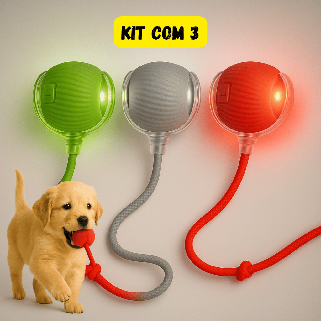 Kit 3 Bolinhas Eletrônica Interativa Pet Gato Cac
