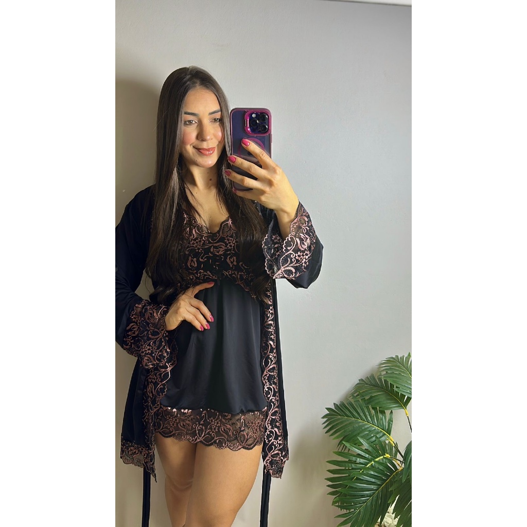 Camisola / hobby de renda sensual alça regulavel 