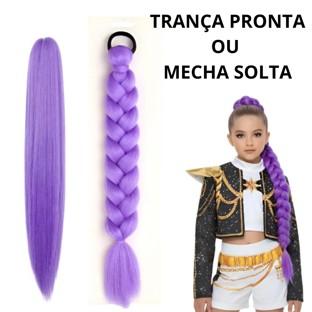 Design Kpop Cosplay Trança de Cabelo Apliques Fan