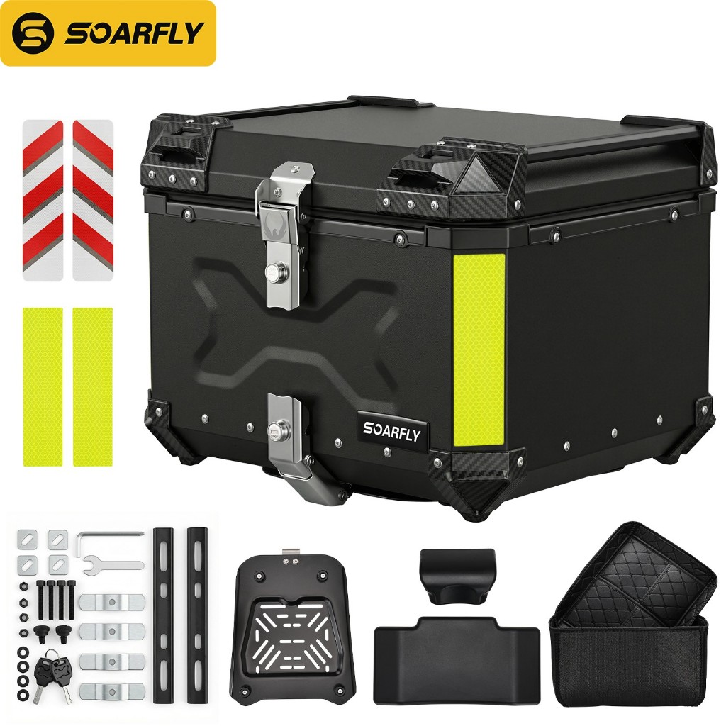 SOARFLY Baú De Alumínio Para Motocicleta 55 L + 
