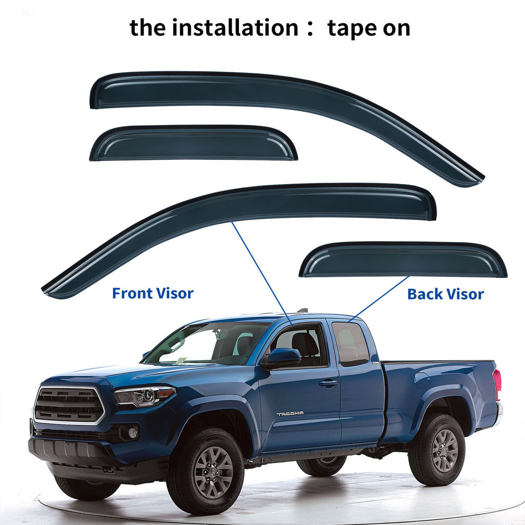 05-15 Tacoma Acesso Cab Janela Viseira Deflecto Um