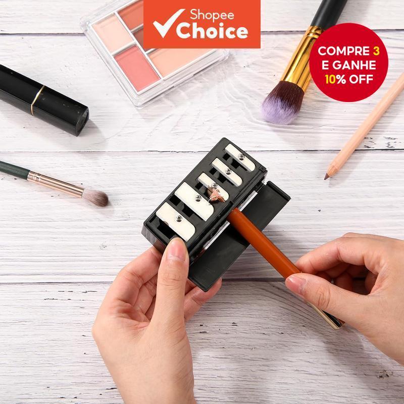 Apontador de Lápis Manual de 5 Furos com Tampa Pl