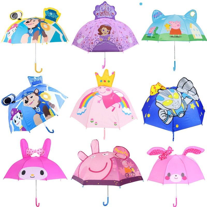 Guarda-Chuva Infantil Piggy Dinosaur Para Meninos 