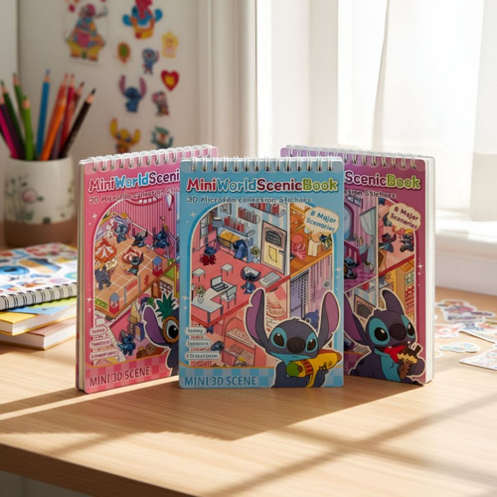 Caderno Adesivo 3D 8/10/20 Cenarios Criativo Scrap