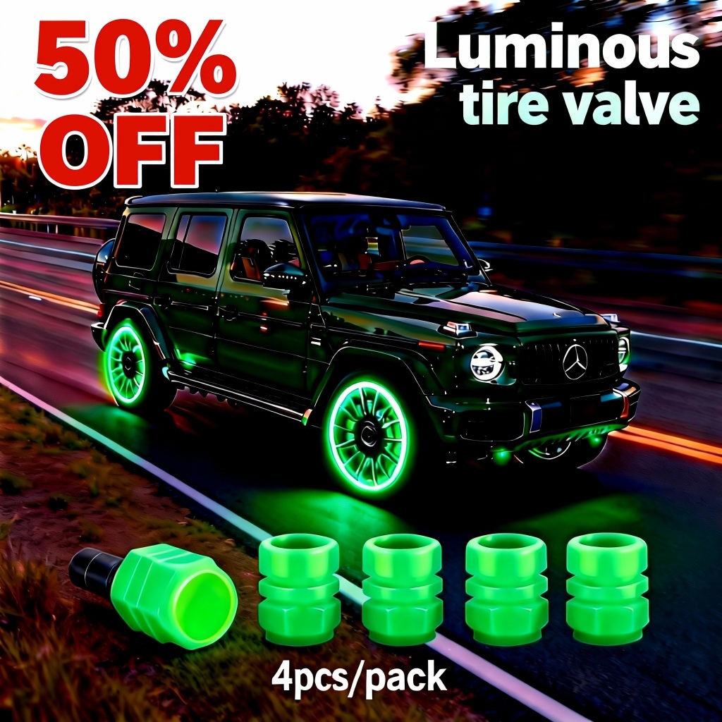 4 Pcs Tampa Luminosa de Válvula Universal –